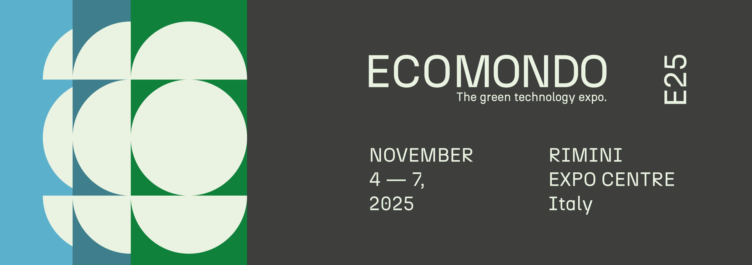 Vieni a trovarci ad ECOMONDO!